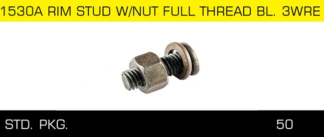 1530A RIM STUD W-NUT FULL THREAD BL 3WRE